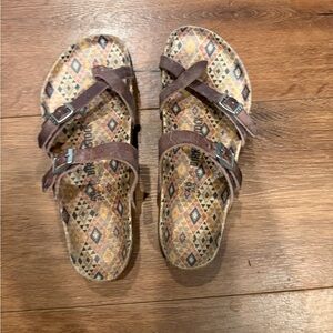 Birkenstock Mayari 40, 100% Leather Lavander Printed sole